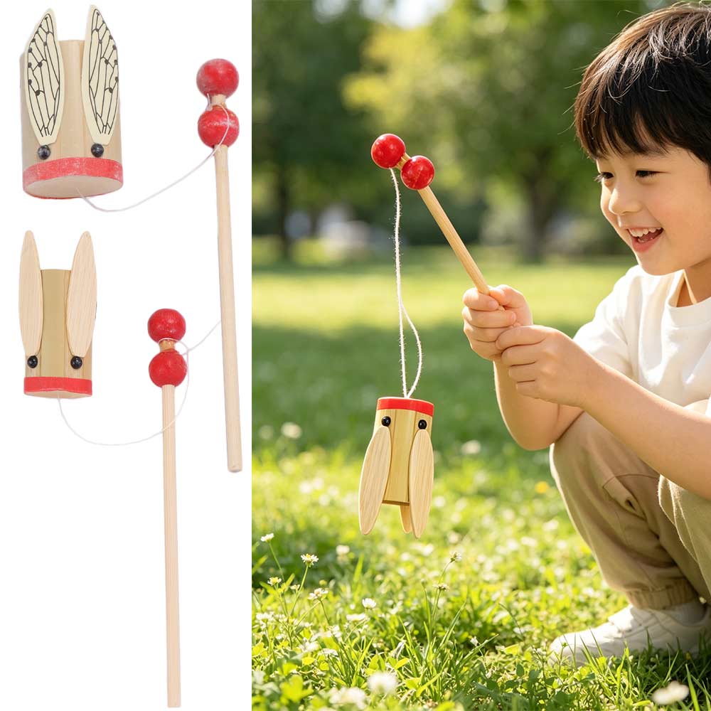 A Musical Instrument You Shake - Traditional Chinese Bamboo Cicada Toy Shaking