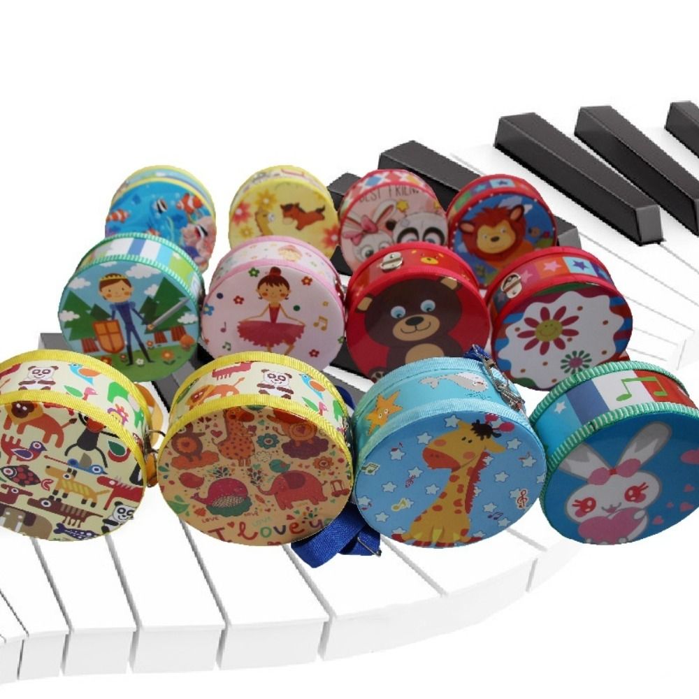 Musical Instrument Kids - Wooden Children's Drum Double Sided Drum