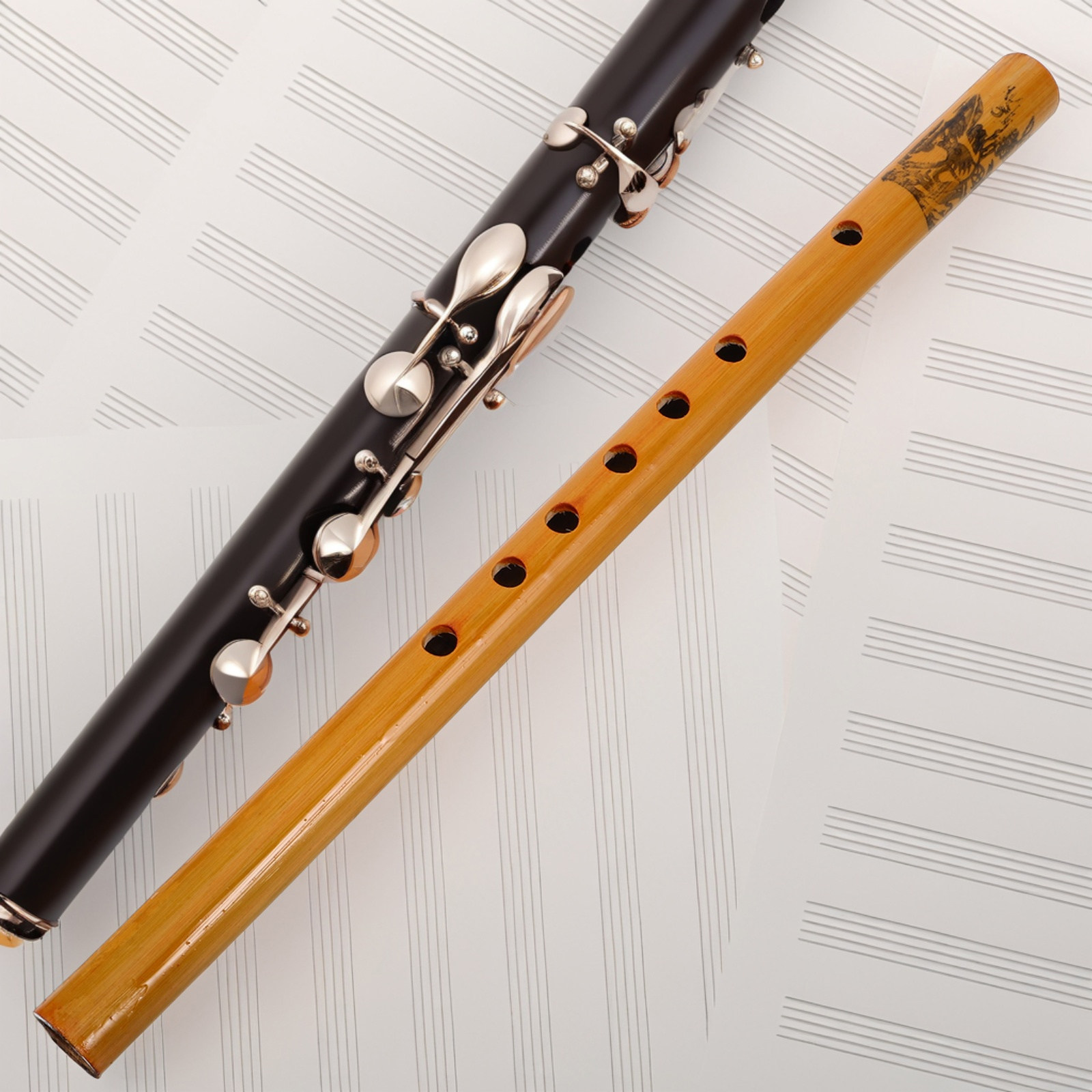 Musical Instrument In Japanese - Beginner Vertical Flute 33Cm Bamboo Recorder