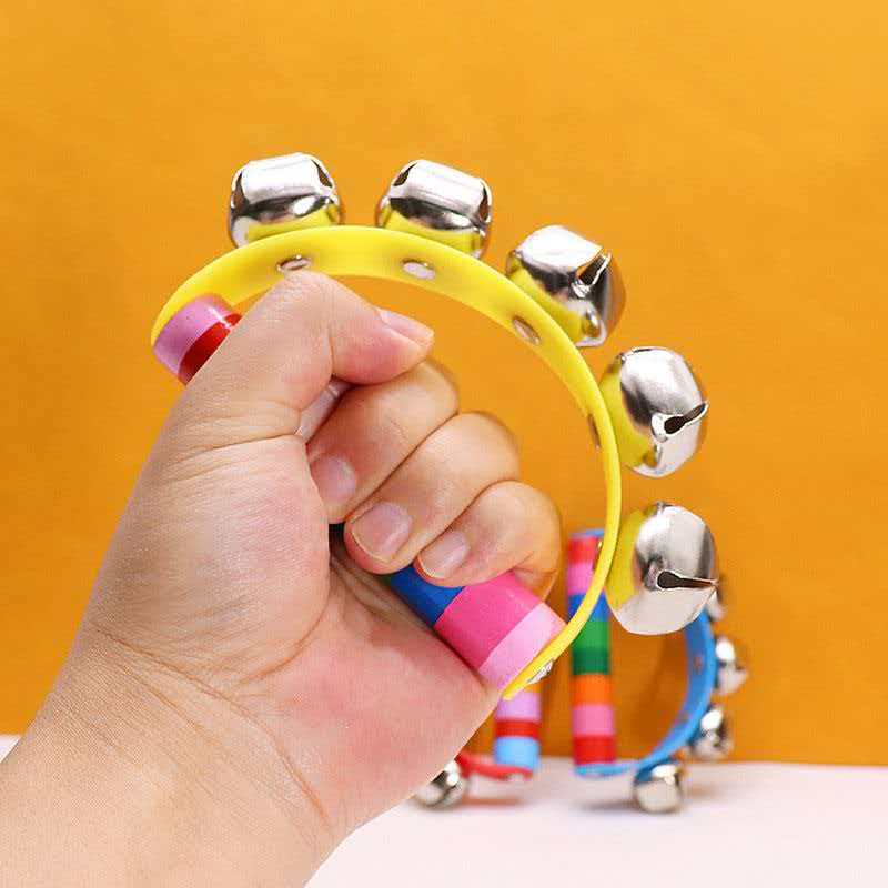 Rainbow Hand Jingle Bells Wood - огляд і ціна A Musical Instrument You Shake