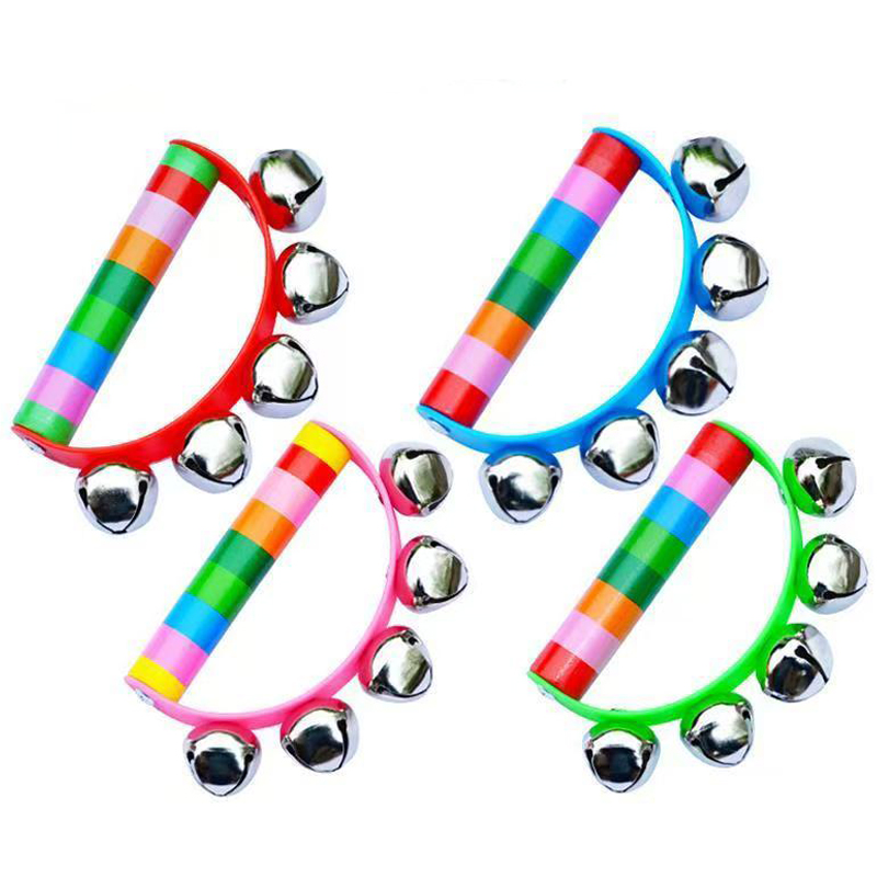 Rainbow Hand Jingle Bells Wood - огляд і ціна A Musical Instrument You Shake