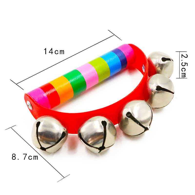 Rainbow Hand Jingle Bells Wood - огляд і ціна A Musical Instrument You Shake
