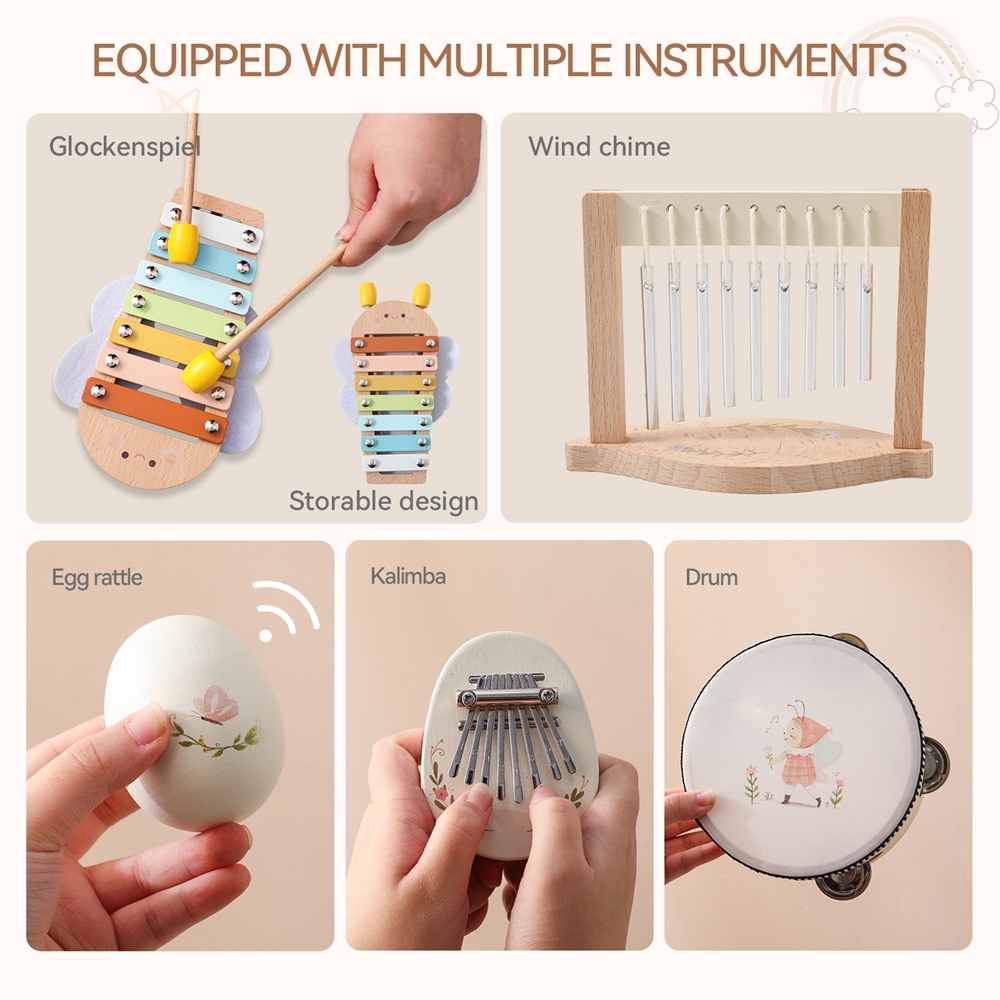 Music Toys Baby Wooden Montess - огляд і ціна Musical Instrument Xylophone