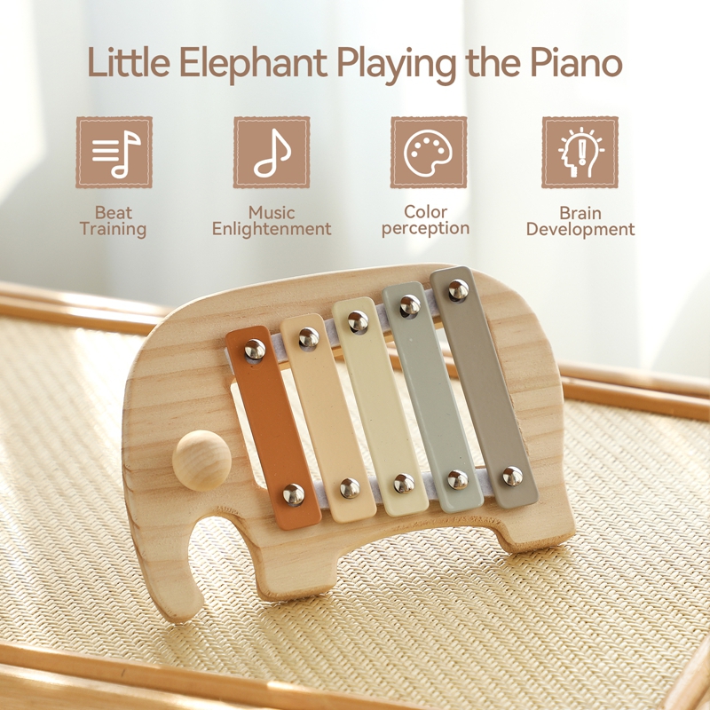 Montessori Wooden 5 Tones Mult - огляд і ціна Musical Instrument Xylophone