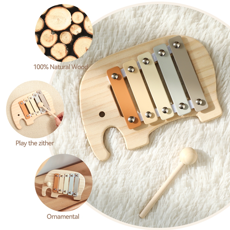 Montessori Wooden 5 Tones Mult - огляд і ціна Musical Instrument Xylophone