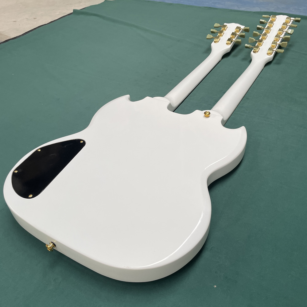 Double-neck white 6-string 12- - огляд і ціна Electric Guitar Beginner