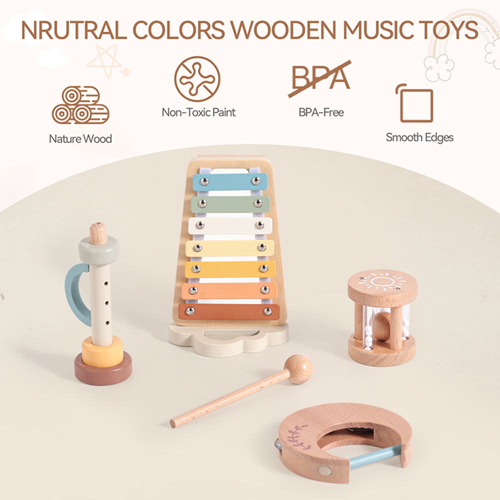 Wooden Baby Montessori Toys Mu - огляд і ціна Musical Instrument Xylophone