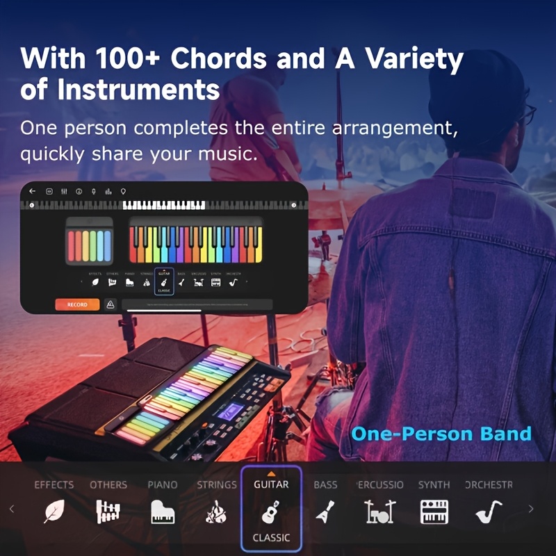 Stylish LED-Backlit PopuPiano  - огляд і ціна Musical Instrument Easy To Learn